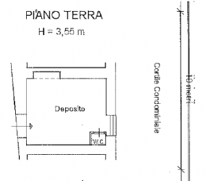 Estratto planimetria con rapporto 10 metri