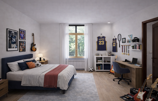 Render camera letto 2 secondo piano